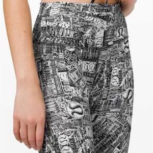 New Lululemon LOGO Wunder Train High-Rise Tight 25" Tear It Up Alpine 4